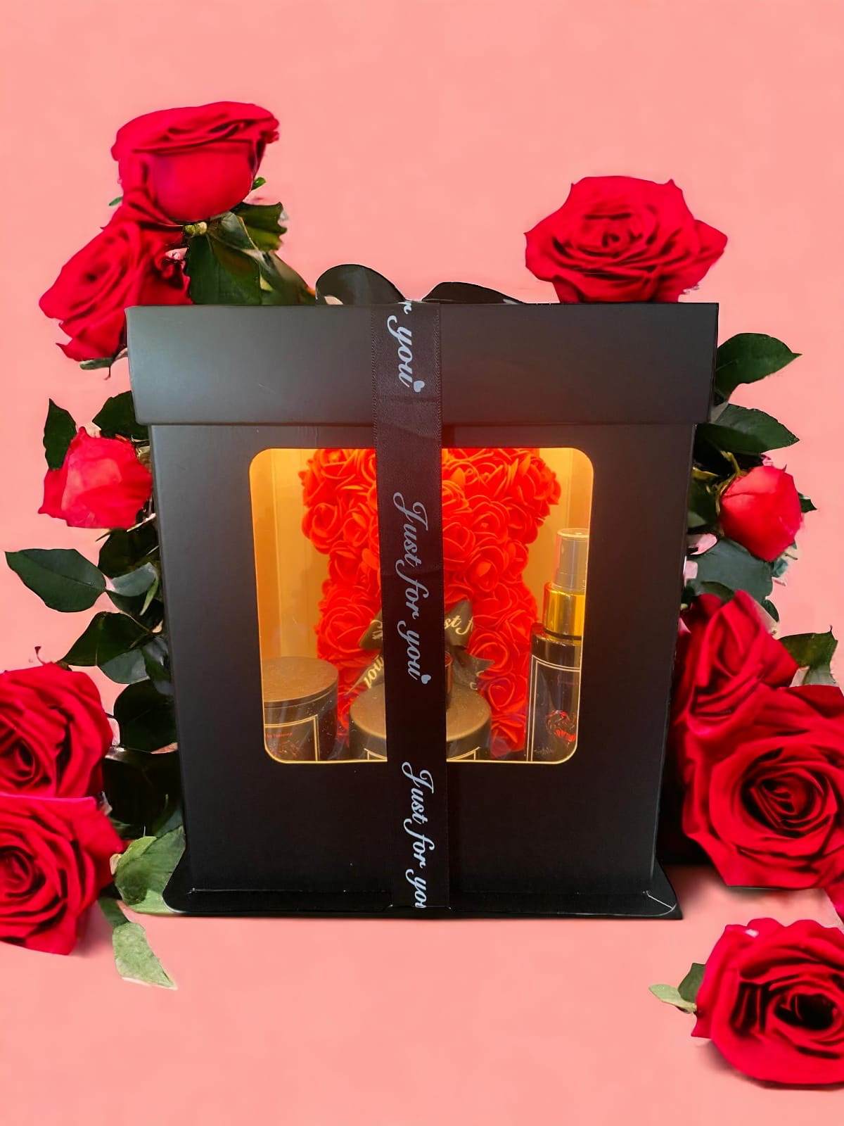 Valentine's Day Passion & Desire Rose Bear Gift Set