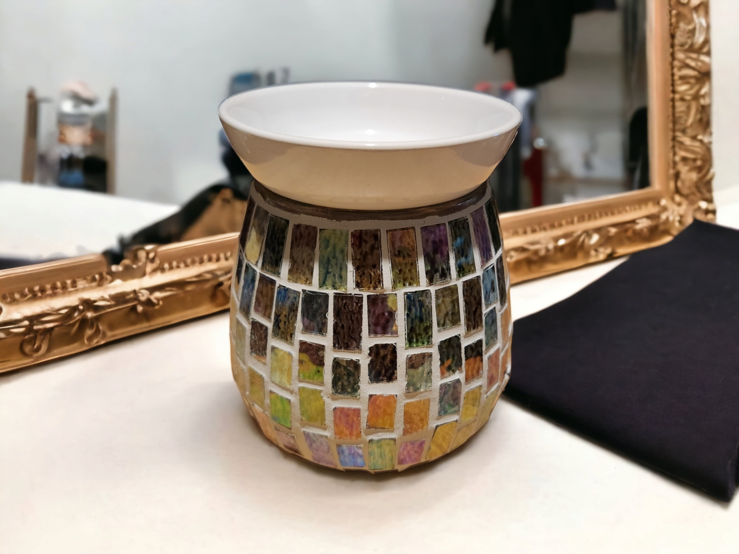 Multicoloured Mosaic Wax Burner