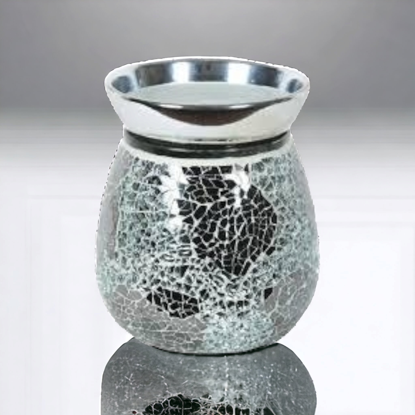 Silver Mirror Mosaic Wax Melt Burner