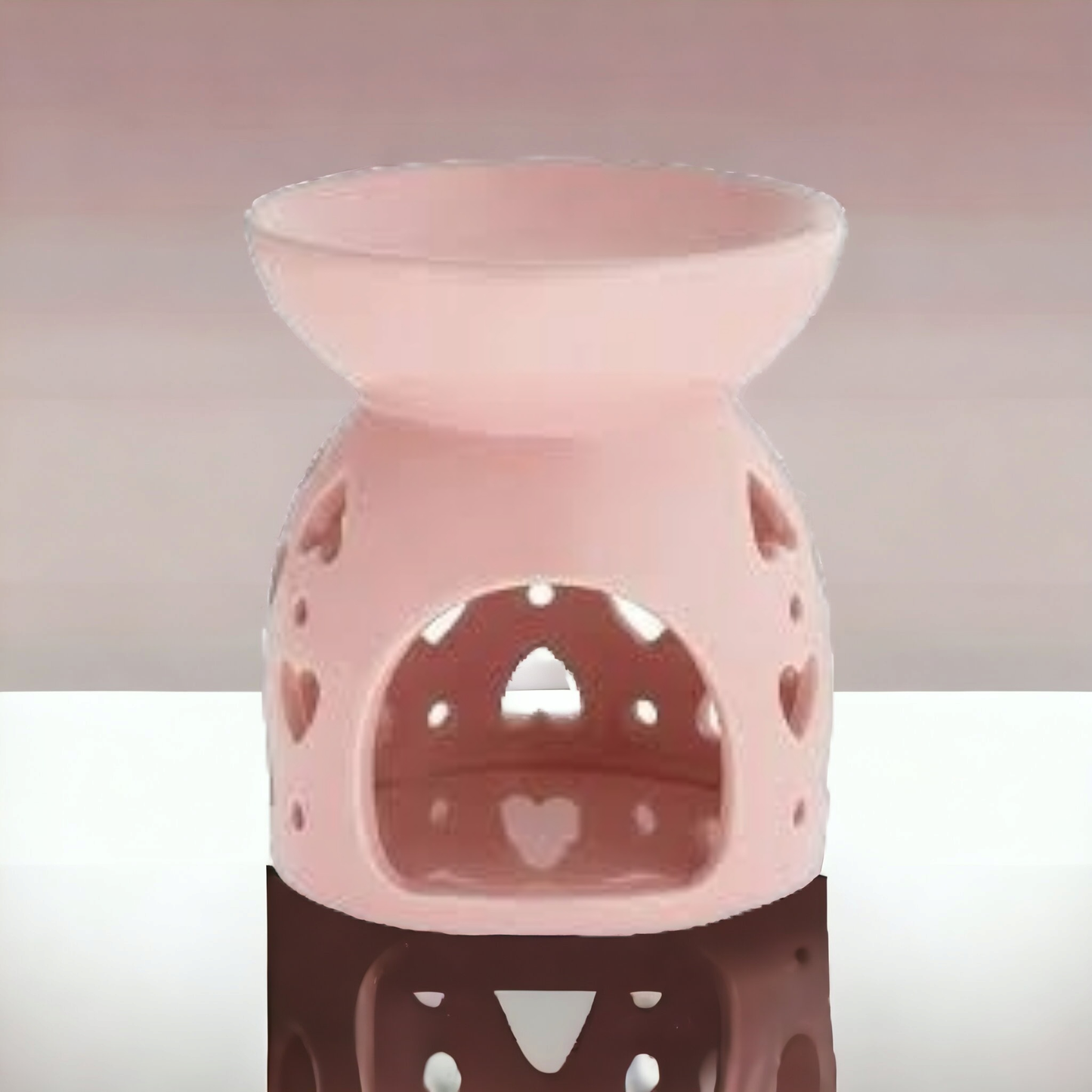 Blush Pink Hearts Ceramic Wax Burner